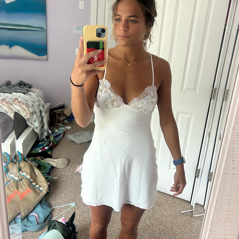 Princess Polly white mini dress never worn